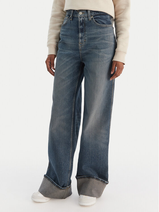 Tommy Jeans Jeansy Claire DW0DW22629 Granatowy Wide Leg