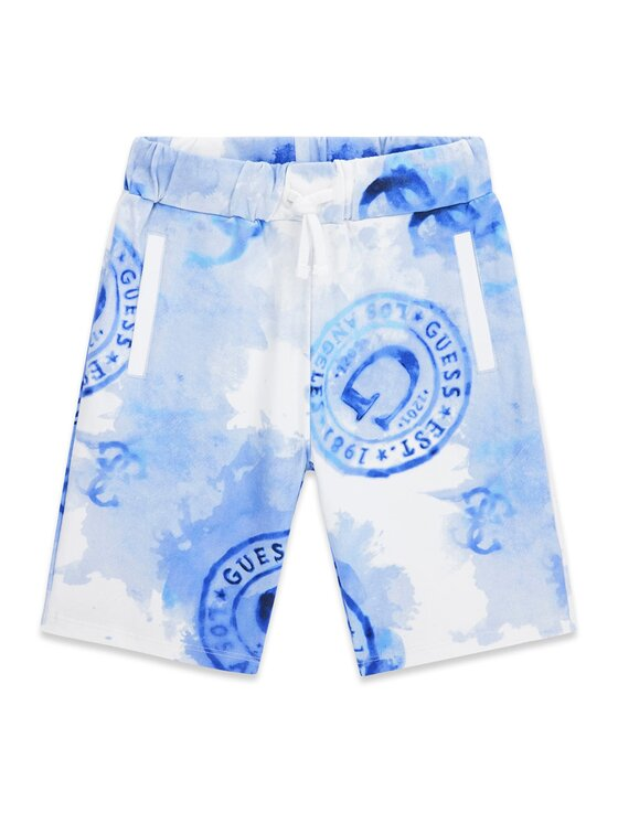 Guess Szorty sportowe L6GD00 KA6R4 Niebieski Regular Fit