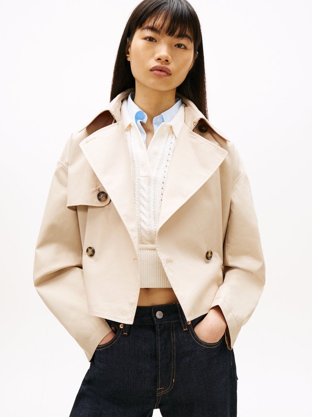 Tommy Jeans Damska kurtka przejściowa Kobiety beżowy, L