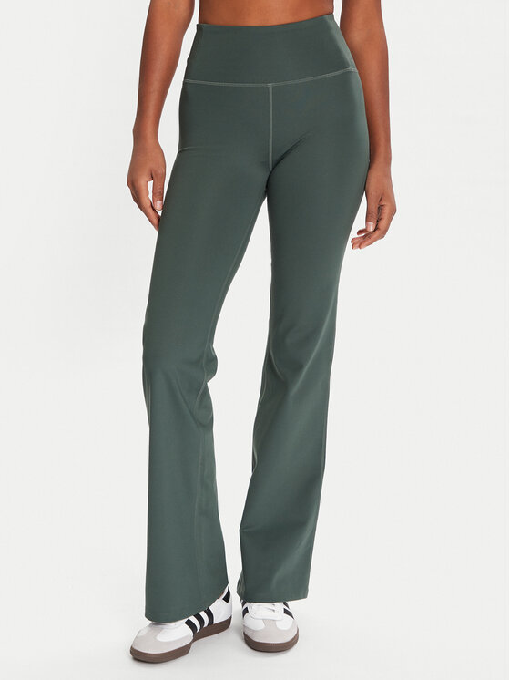 Girlfriend Collective Legginsy Compressive 4038 Zielony Flare Fit