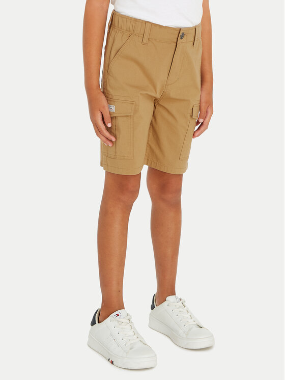 Tommy Hilfiger Szorty materiałowe KB0KB08799 Beżowy Straight Fit