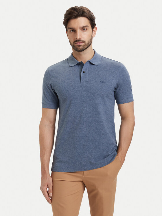 BOSS Polo Pallas 50553564 Niebieski Regular Fit