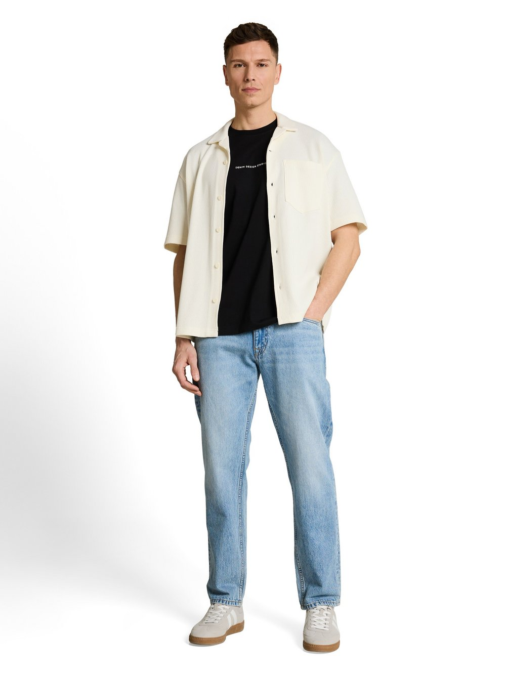 Tom Tailor Denim Koszulka męska Mężczyźni Bawełna (100%) czarny, XL