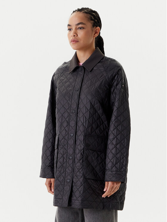 Tommy Hilfiger Kurtka przejściowa WW0WW46448 Czarny Regular Fit