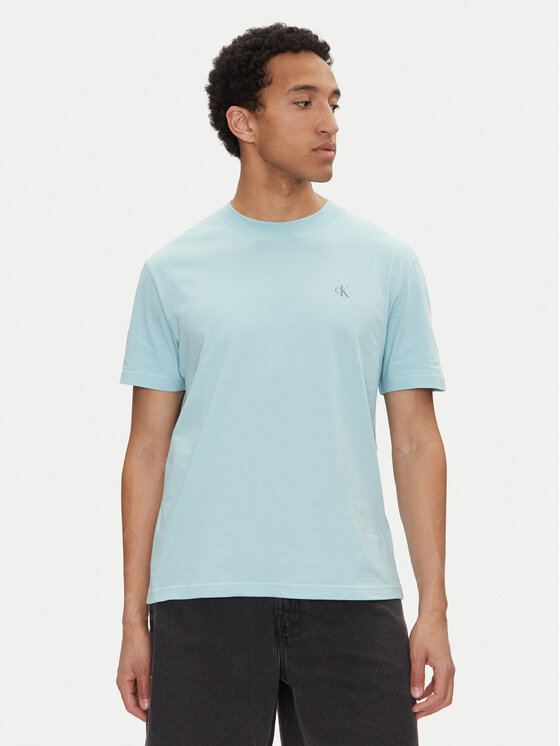 Calvin Klein Jeans T-Shirt Painted J30J327523 Błękitny Regular Fit