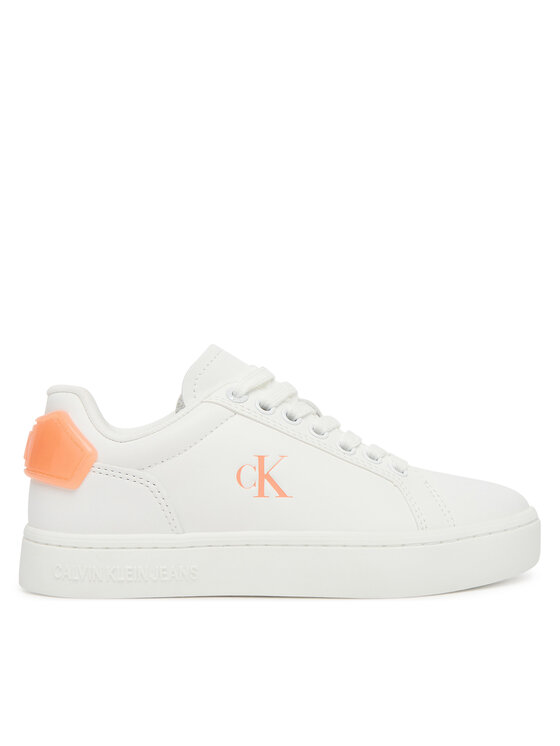 Calvin Klein Jeans Sneakersy Classic Cupsole Ru Patch Lth Wn YW0YW01845 Biały