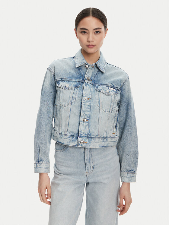 Calvin Klein Jeans Kurtka jeansowa 90s LV047C791G Niebieski Relaxed Fit