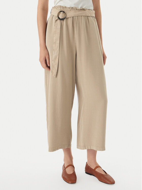 Vero Moda Kuloty Bree 10341670 Brązowy Cropped Fit