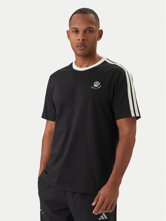 adidas T-Shirt Lux Coffee Cafe Cup Graphic KG5413 Czarny Loose Fit