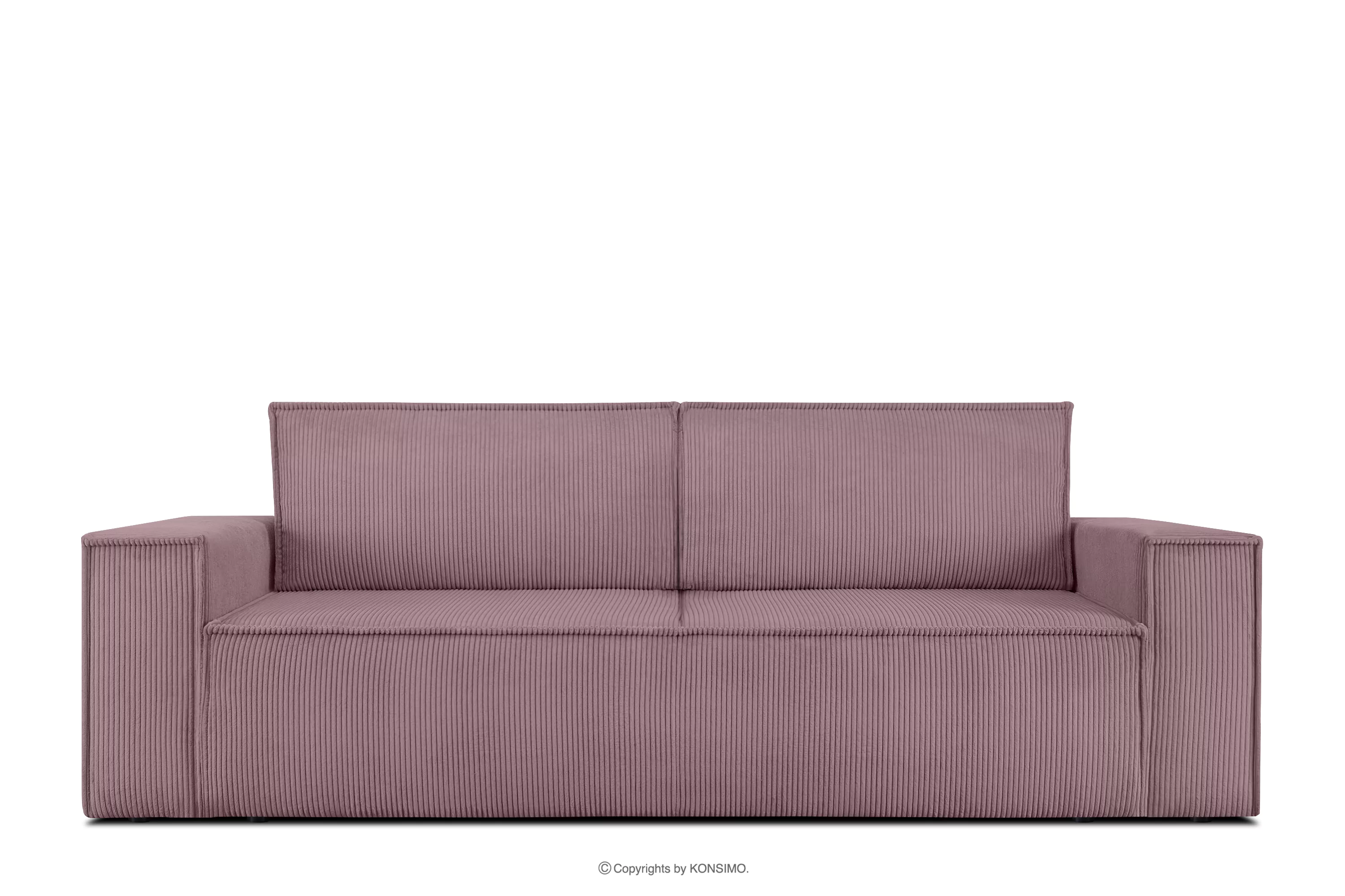 Sofa rozkładana 3 osobowa z pojemnikiem na pościel jasny fioletowy NAPI