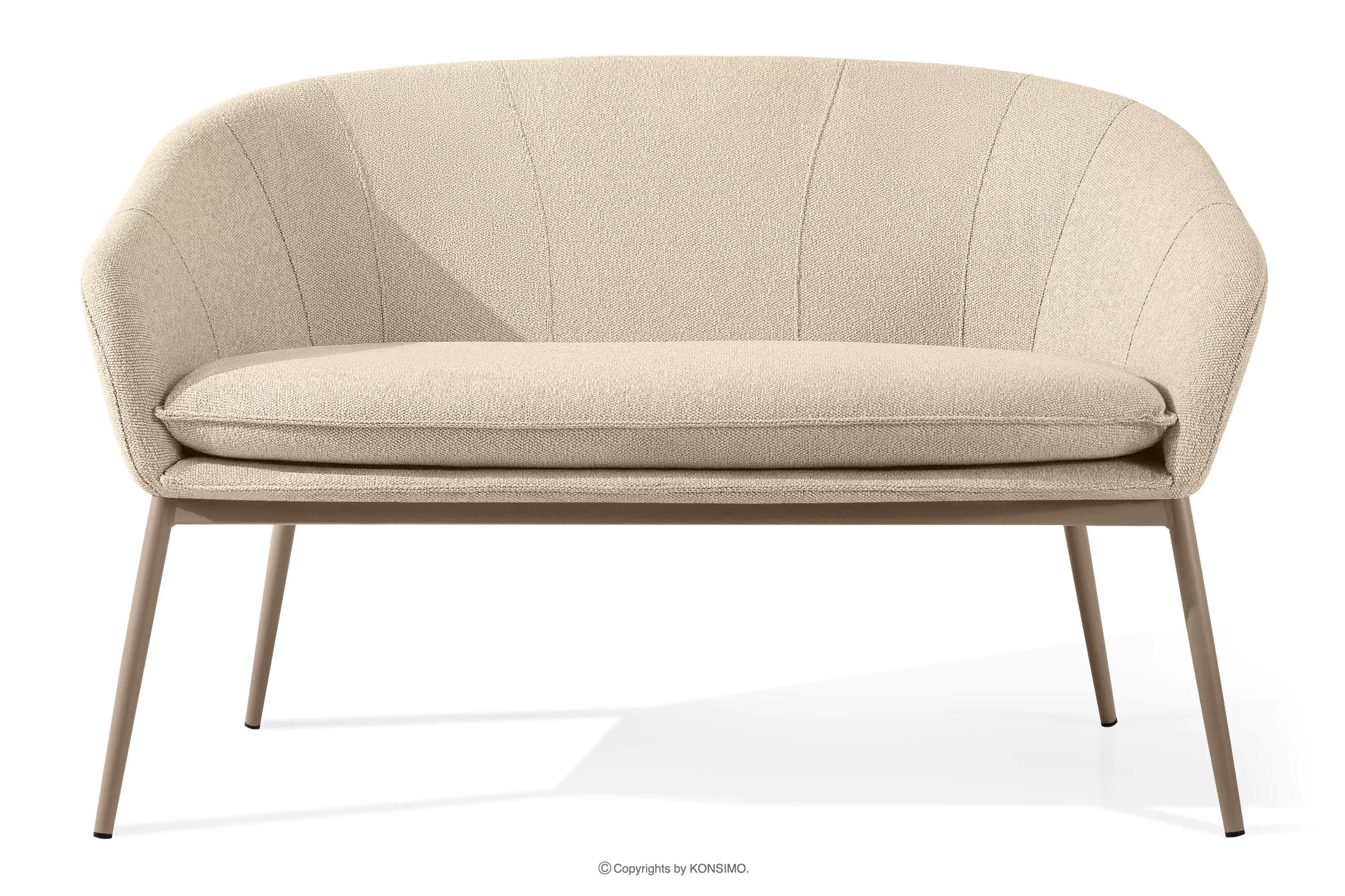 Sofa ogrodowy tkanina wodoodporna kremowy/beżowy SOLIS