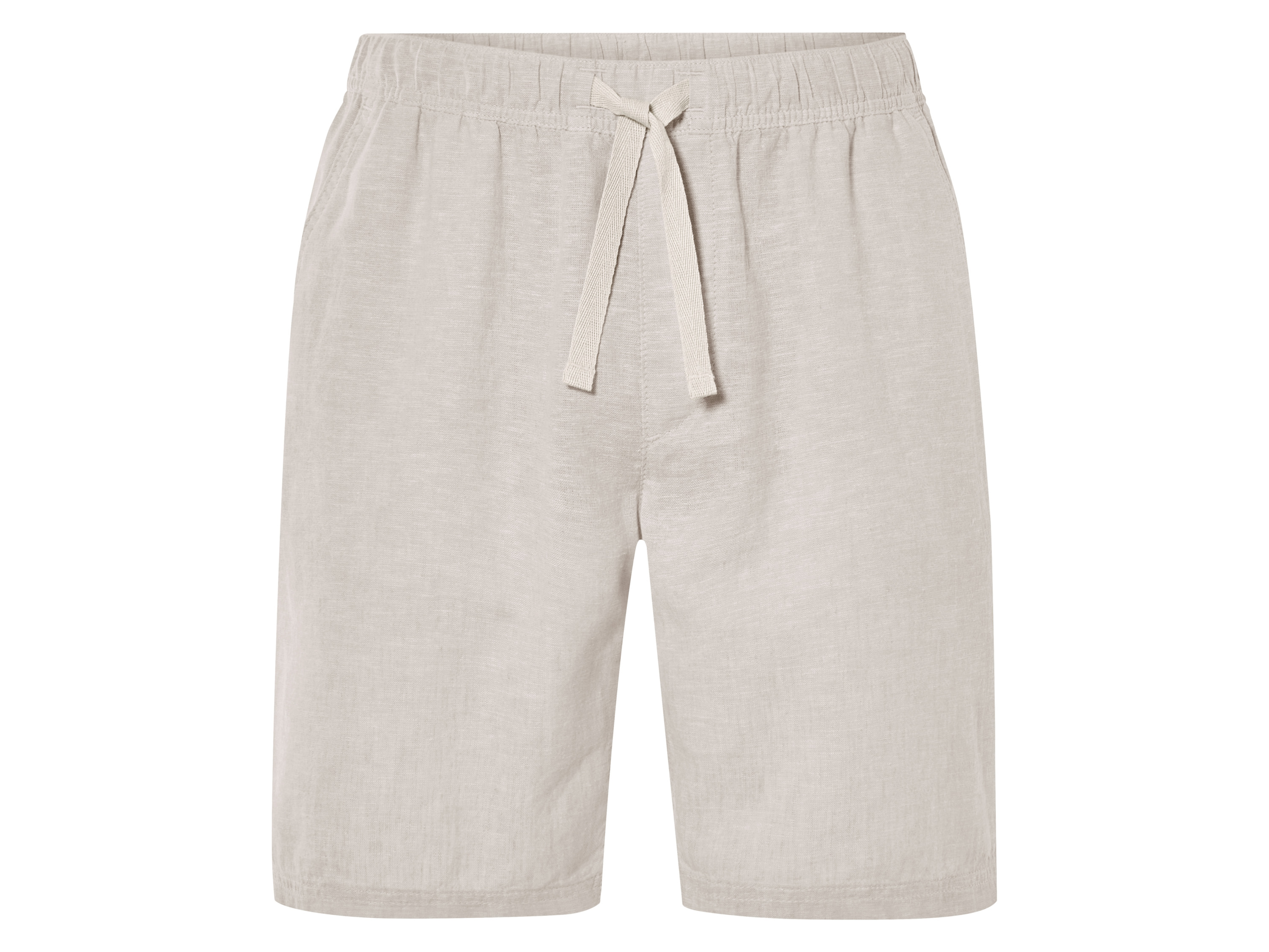 LIVERGY® Bermudy męskie z lnem i bawełną (Beżowy, XXL (60/62))