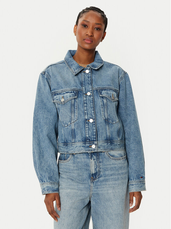 Tommy Hilfiger Kurtka jeansowa WW0WW43731 Niebieski Straight Fit