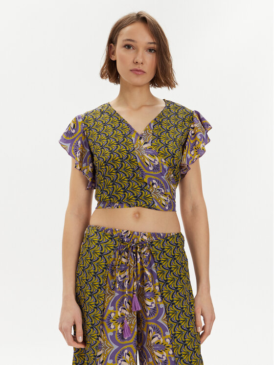 Iconique Bluzka Ramona IC24-099 Kolorowy Slim Fit