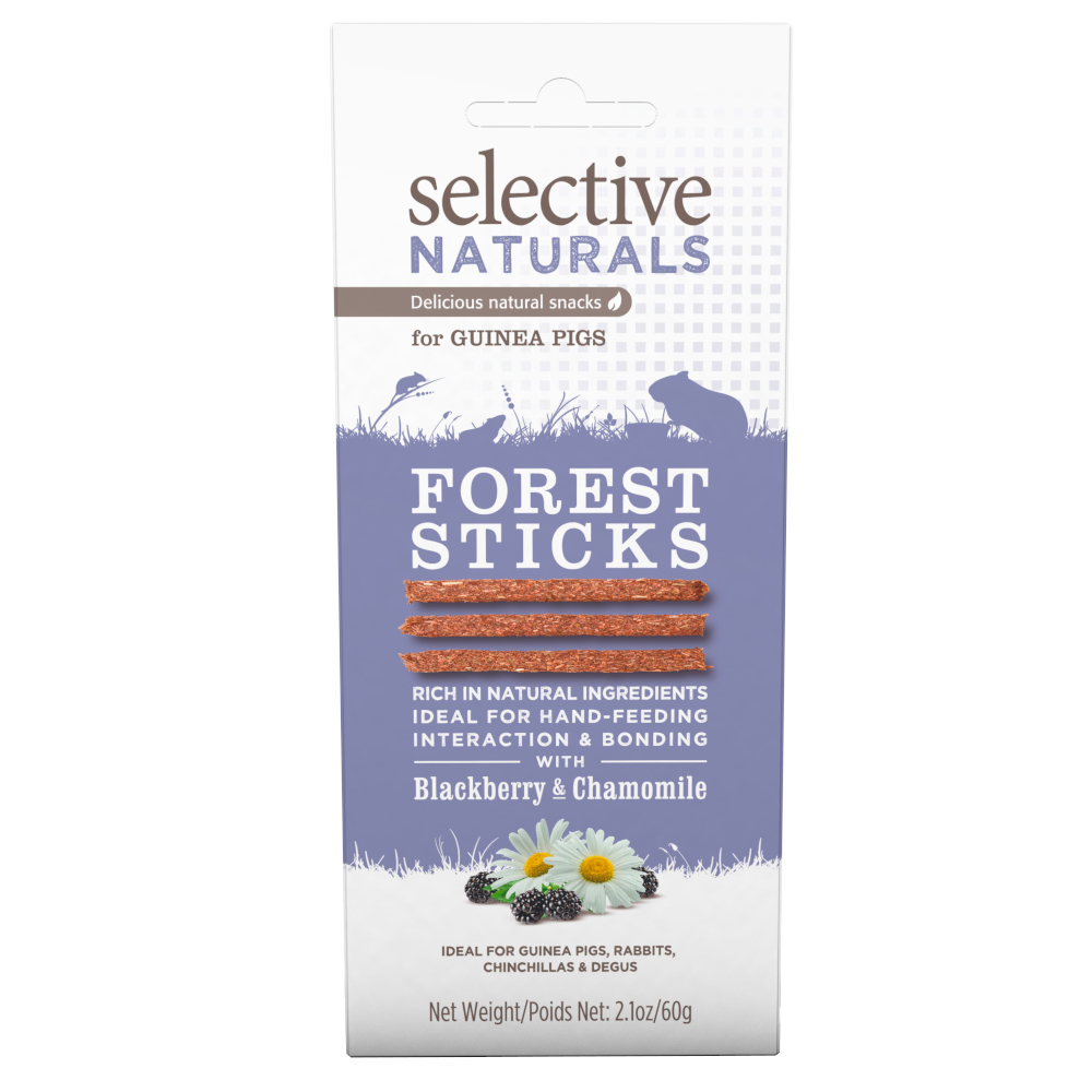 Selective Naturals Forest Sticks dla świnek morskich - 60 g
