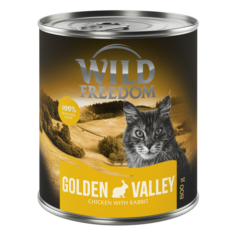 Korzystny pakiet Wild Freedom Adult, 12 x 800 g - bezzbożowa receptura - Golden Valley - Królik i kurczak