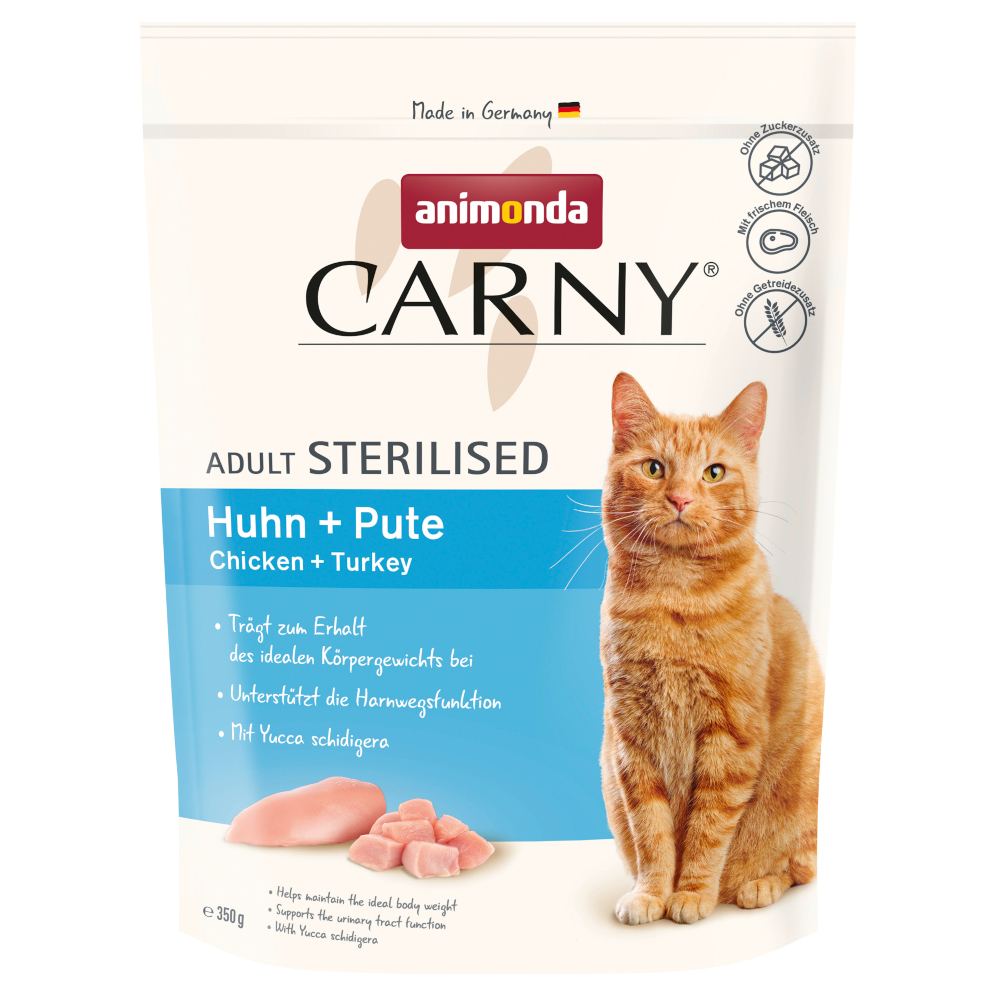 animonda Carny Adult Sterilised, kurczak z indykiem - 350 g