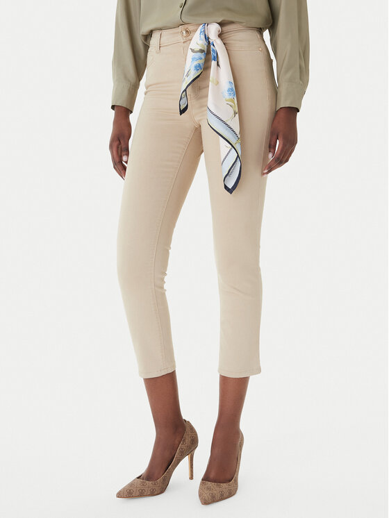 Guess Jeansy W5GA91 W93CM Beżowy Skinny Fit