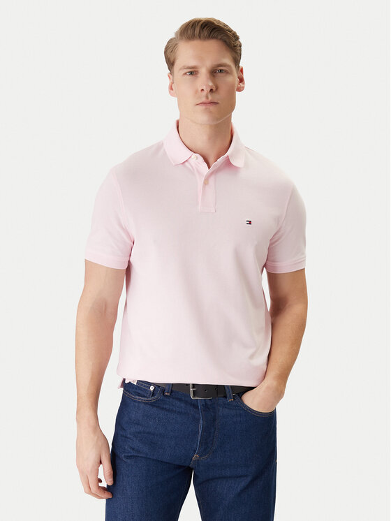 Tommy Hilfiger Polo 1985 MW0MW17770 Różowy Regular Fit