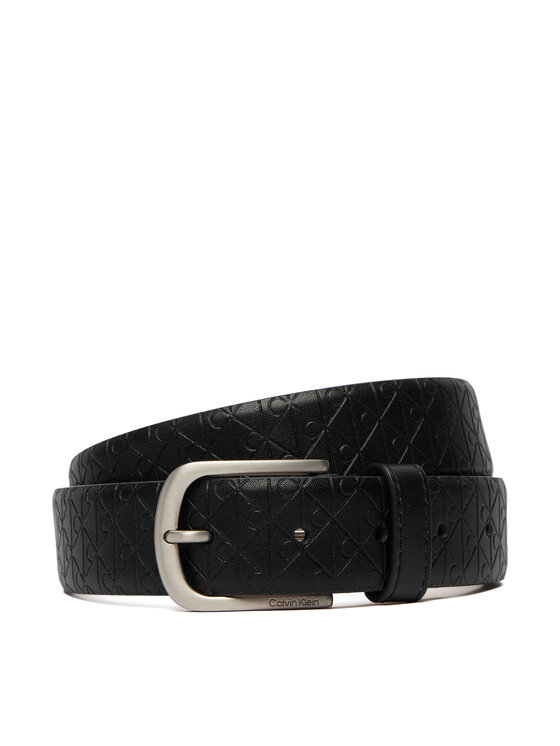 Calvin Klein Pasek Casual Pin Buckle Aop 32Mm Fixed LV04D7074G Czarny