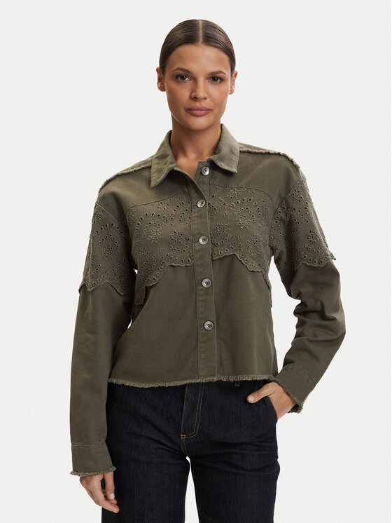 ONLY Kurtka przejściowa Elena 15232378 Zielony Regular Fit