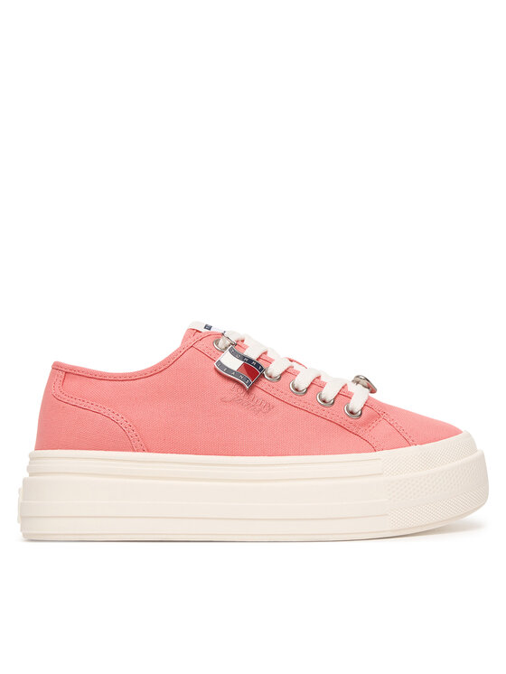 Tommy Jeans Sneakersy Tjw Flatform Sneaker Charms EN0EN02959 Różowy