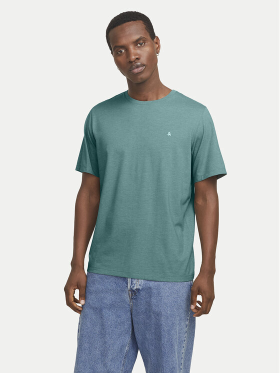 Jack & Jones T-Shirt Paulos 12245087 Turkusowy Regular Fit