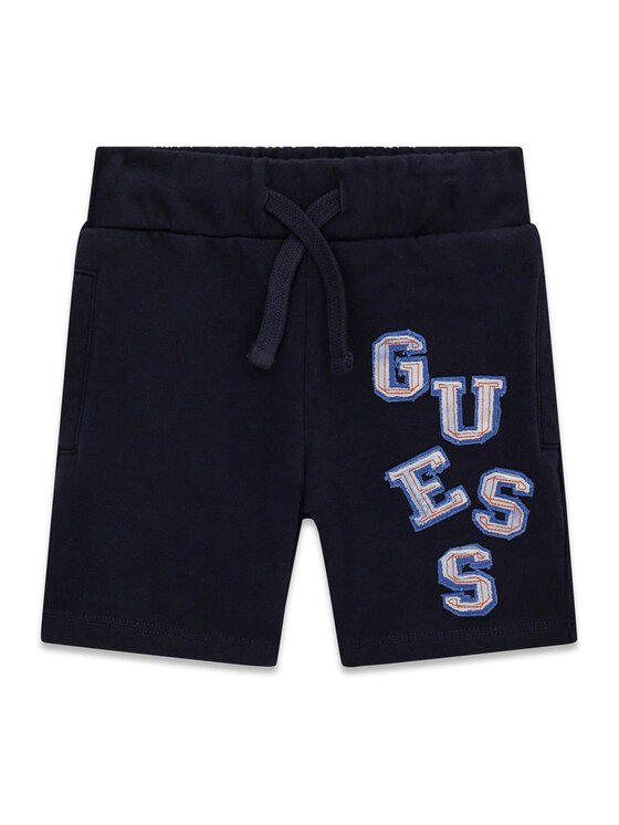 Guess Szorty sportowe N6GD02 KA6R4 Granatowy Regular Fit