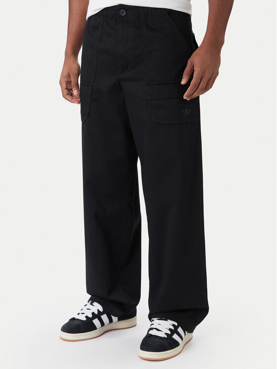 adidas Spodnie materiałowe Premium Essentials JY2636 Czarny Loose Fit
