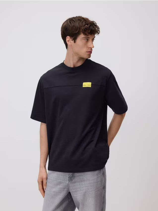 Reserved - T-shirt relaxed fit - czarny