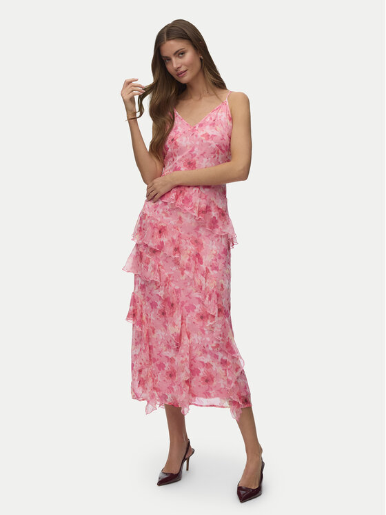 Vero Moda Sukienka wieczorowa Smilla 10346307 Różowy Regular Fit