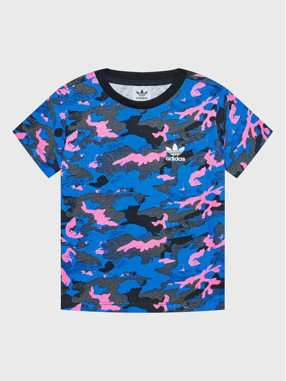 adidas T-Shirt Allover HK0275 Kolorowy Regular Fit