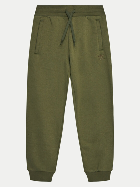 adidas Spodnie dresowe Boyfriend IX7645 Zielony Loose Fit