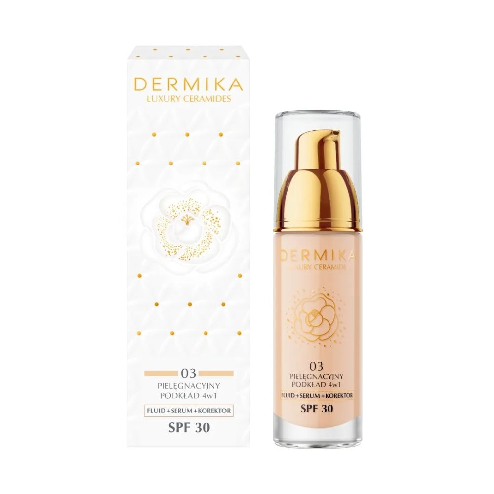 Dermika Luxury Ceramides pielęgnacyjny podkład 4w1 spf30 03 30 ml