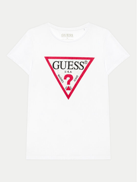 Guess T-Shirt J2YI51 K6YW1 Biały Regular Fit