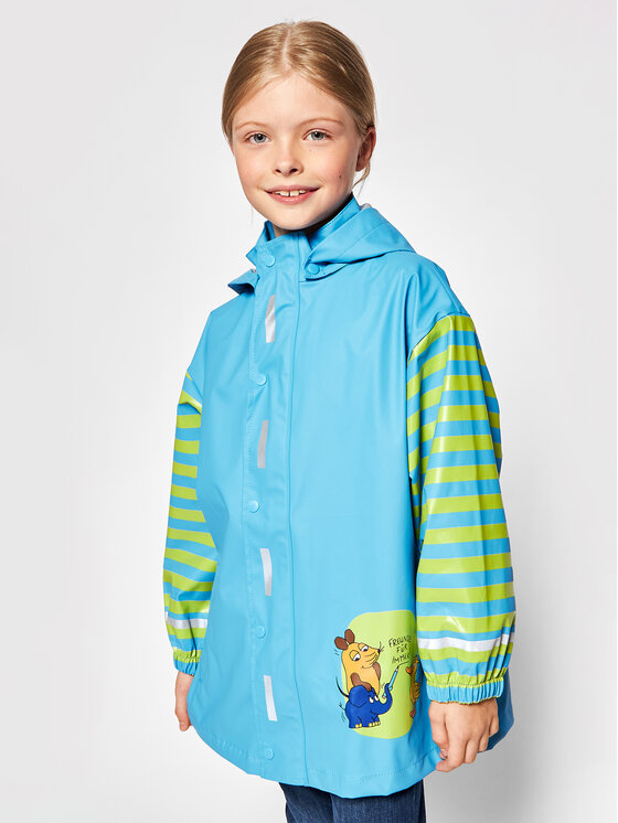 Playshoes Kurtka przeciwdeszczowa 408506 D Błękitny Regular Fit