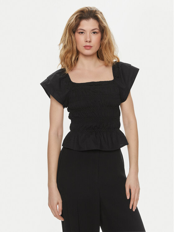 Brave Soul Bluzka LWT-624CERYS Czarny Straight Fit