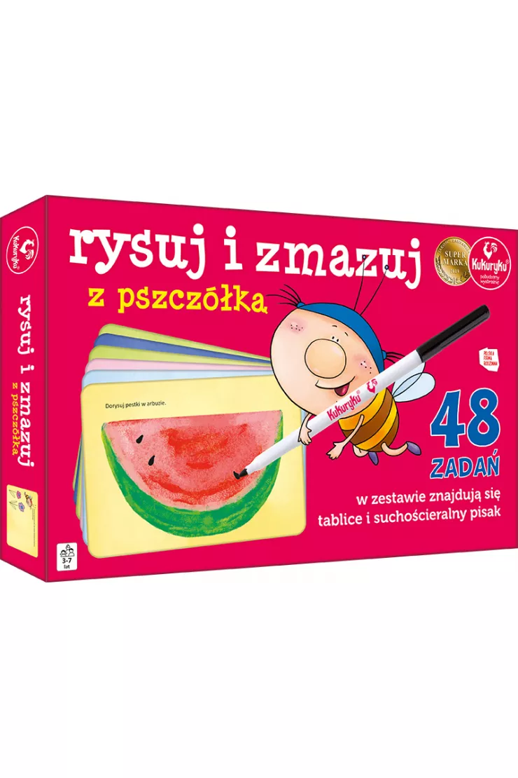 Rysuj i zmazuj z pszczółką - 48 zadań 61984