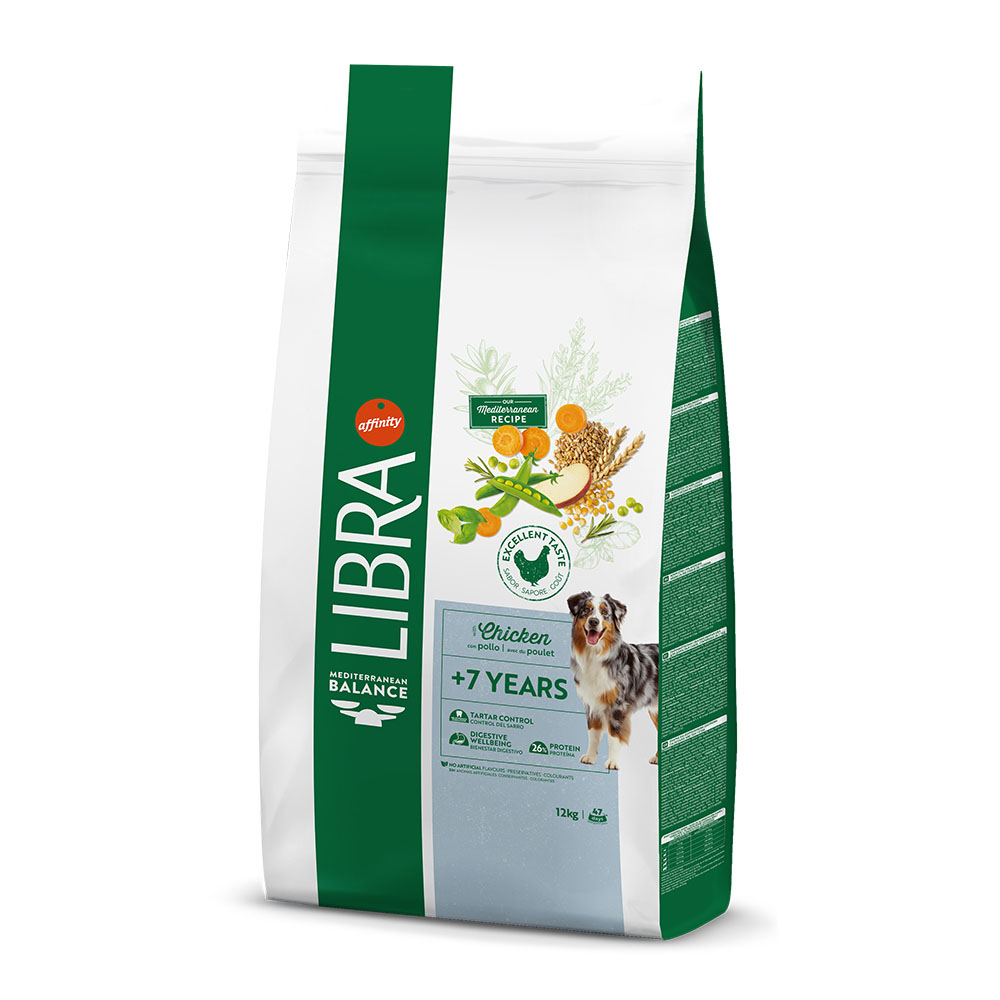 15% taniej! Libra, karma sucha, 2 x 12 kg / 2 x 14 kg - Dog Senior, kurczak, 2 x 12 kg