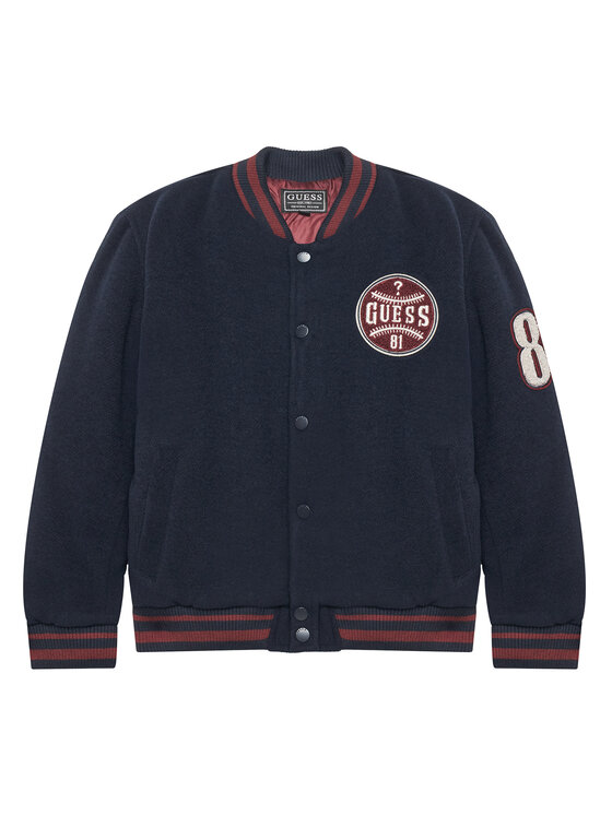 Guess Kurtka bomber L5YL06 WHE70 Granatowy Regular Fit