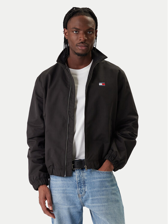 Tommy Jeans Kurtka przejściowa Essential DM0DM22720 Czarny Regular Fit