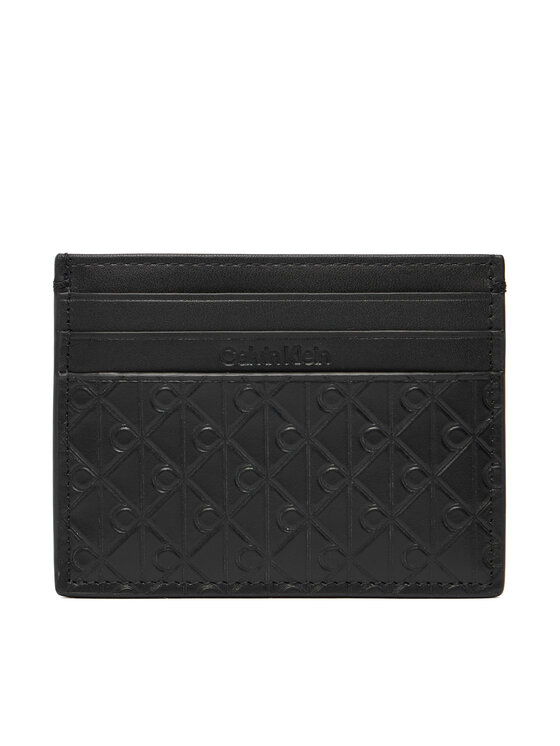 Calvin Klein Etui na karty kredytowe Embossed Emblem Card Case LV04D1128G Czarny