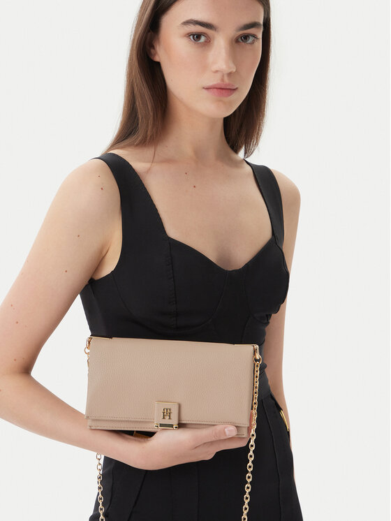 Tommy Hilfiger Torebka Th Monogram Chain Strap Crossbody Bag AW0AW17403 Różowy