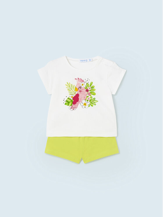 Mayoral Komplet t-shirt i spodenki 1276 Kolorowy Regular Fit