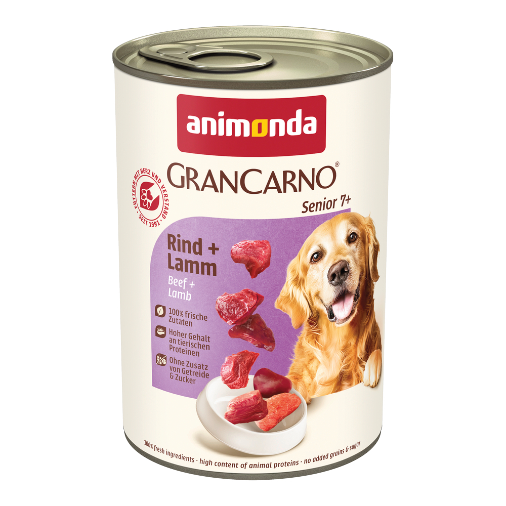 Megapakiet animonda GranCarno Original Senior, 24 x 400 g - Wołowina i jagnięcina