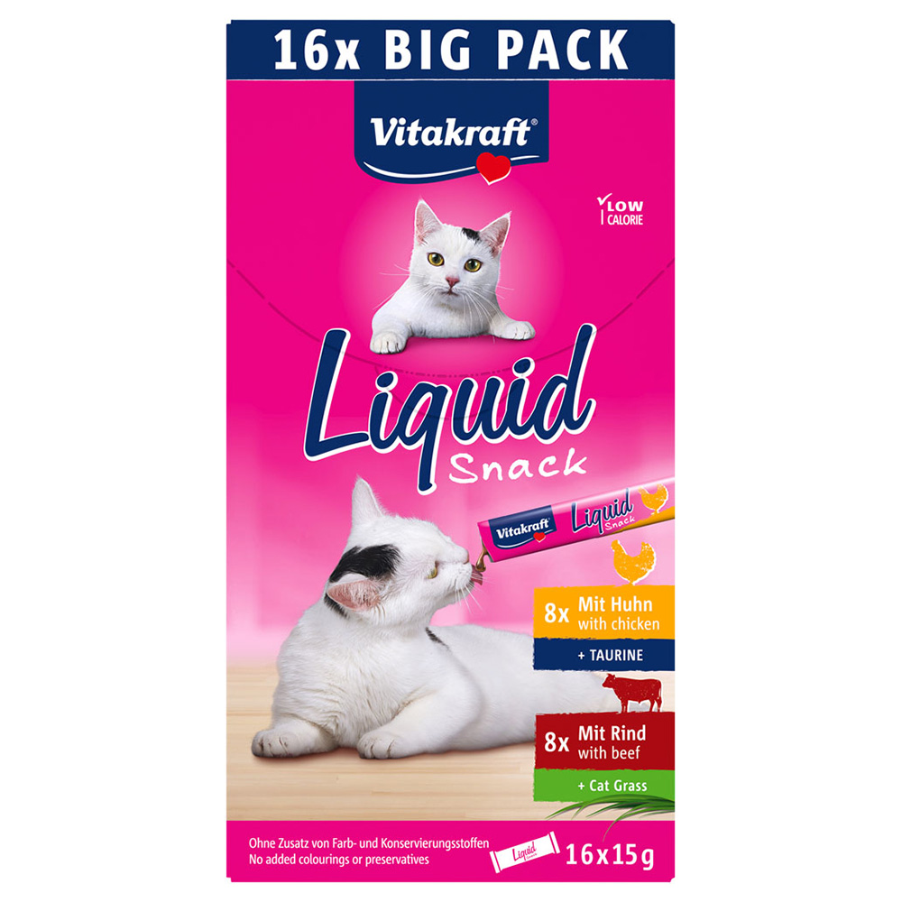 Vitakraft Cat Liquid-Snack Multipack - 16 x 15 g (Pakiet mieszany 1)