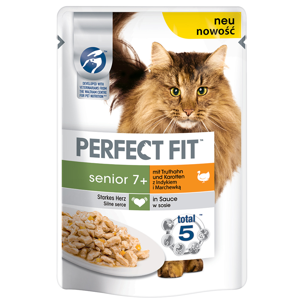 Korzystny pakiet Perfect Fit, 96 x 85 g - Senior, indyk