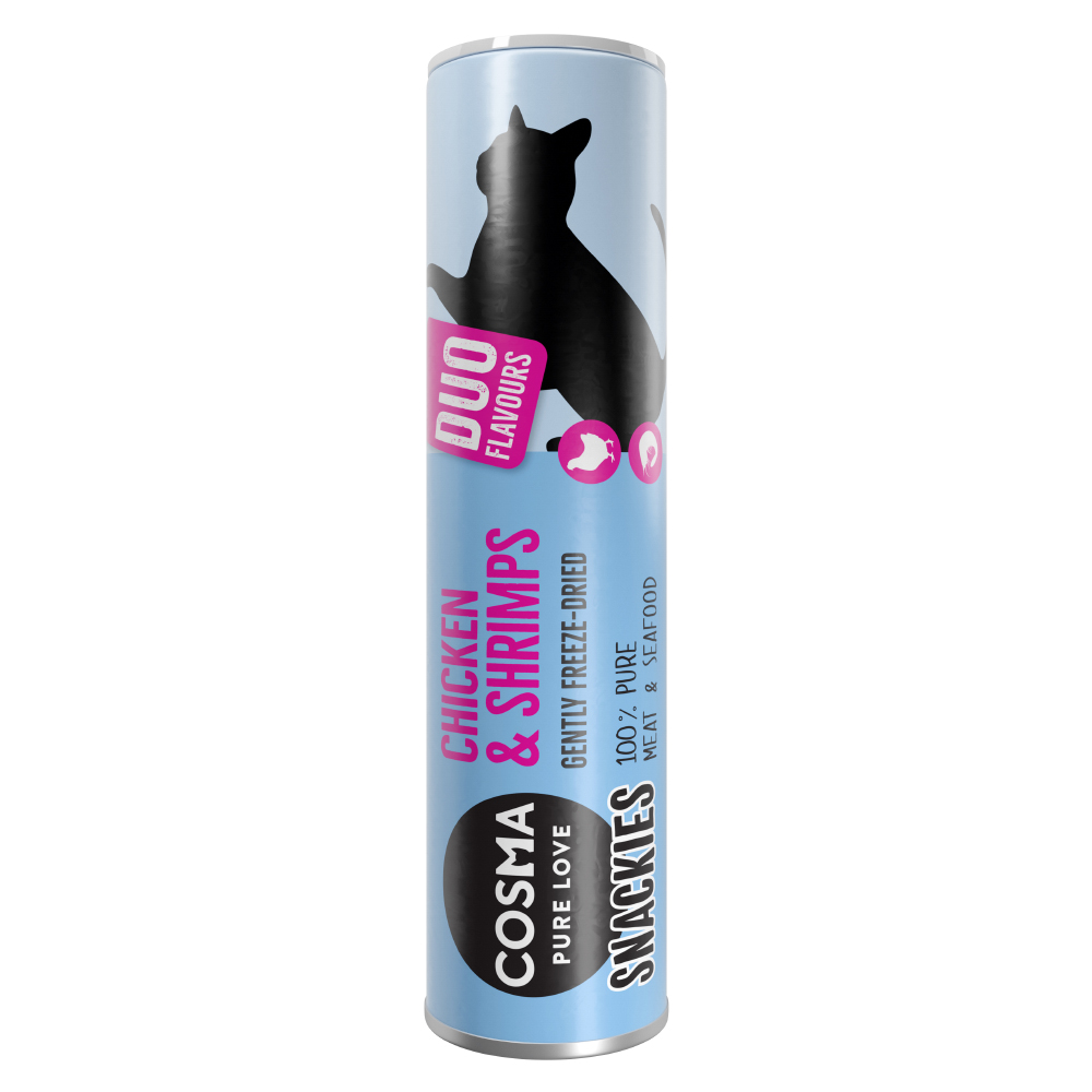 Cosma Snackies DUO 2 w 1 - Kurczak i krewetki, 5 x 23 g