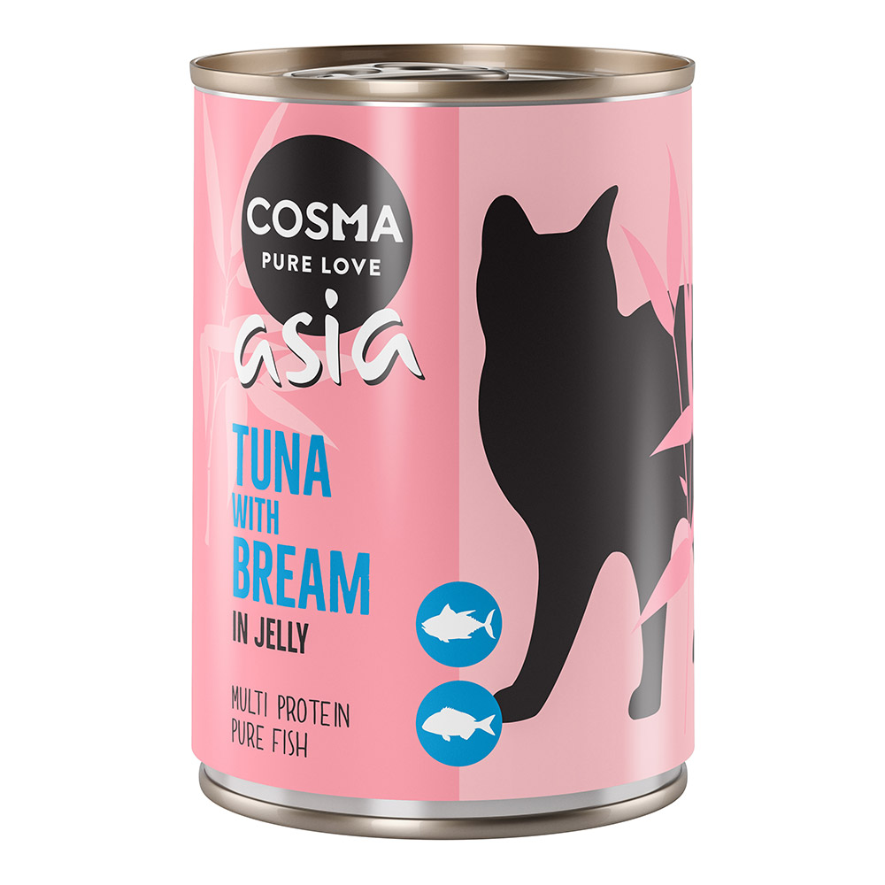 Pakiet Cosma Asia, w galarecie, 12 x 400 g - Tuńczyk z leszczem