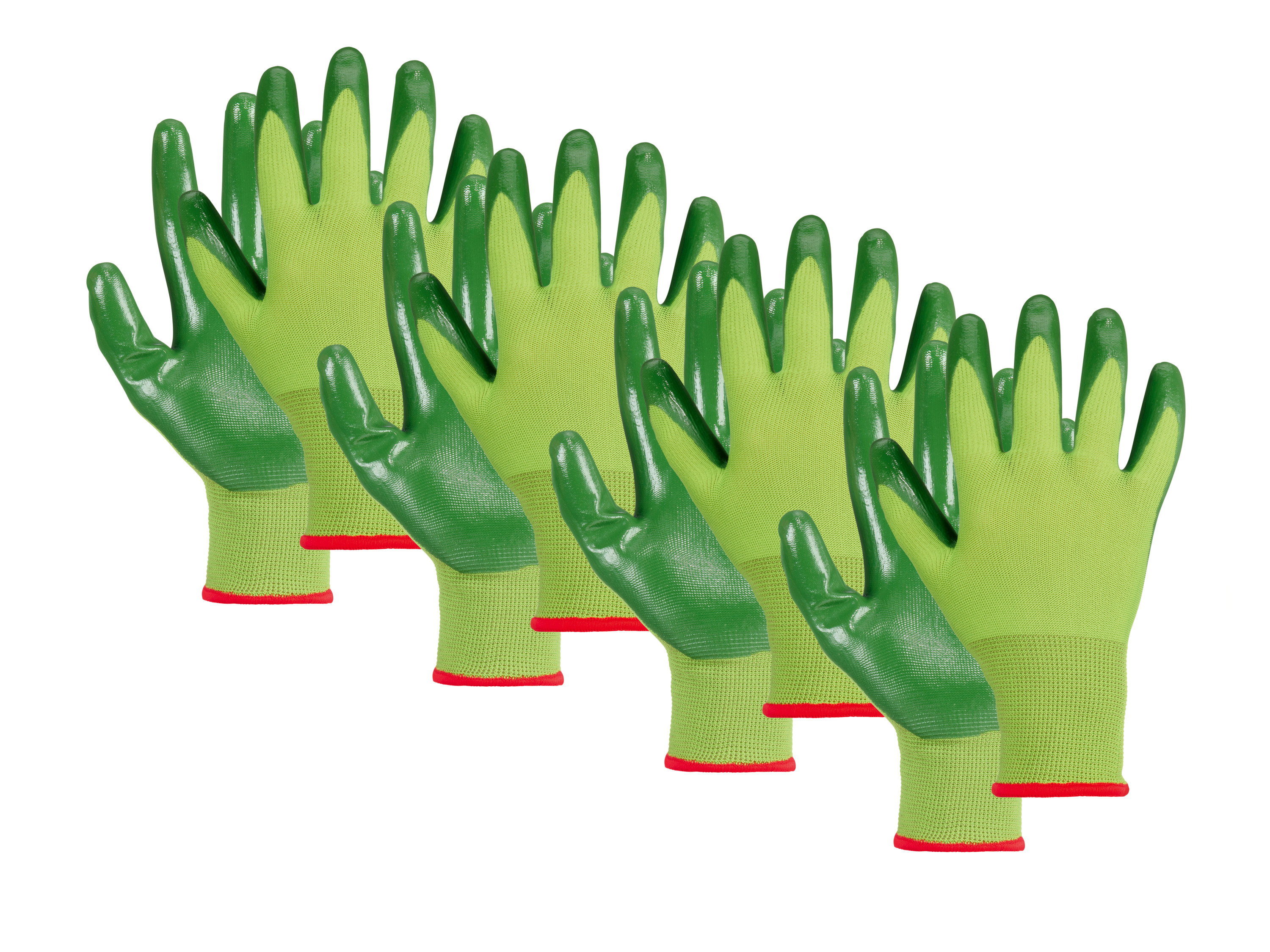 PARKSIDE® Nitrylowe rękawice ogrodowe, 4 pary (Czerwony)